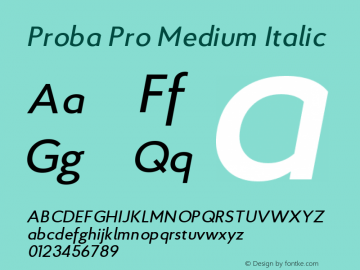 Proba Pro Medium Italic Version 2.000;com.myfonts.easy.konstantynov.proba-pro.medium-italic.wfkit2.version.4B7Y图片样张