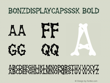 BonzDisplayCapsSSK Bold Macromedia Fontographer 4.1 7/27/95 Font Sample