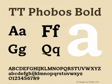 TTPhobos-Bold Version 1.0 | wf-rip DC20180415 Font Sample