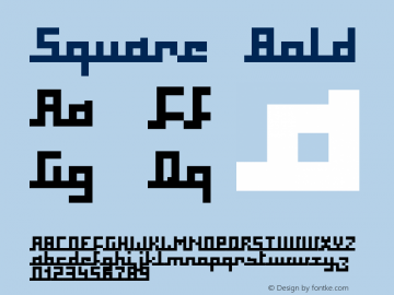 Square Bold Fontographer 4.7 29/09/06 FG4M­0000002045图片样张