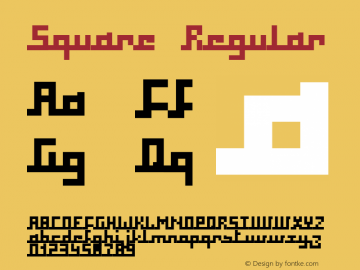 Square Regular Fontographer 4.7 27/09/06 FG4M­0000002045图片样张