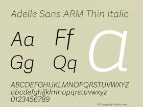 AdelleSansARMTh-Italic Version 2.000图片样张
