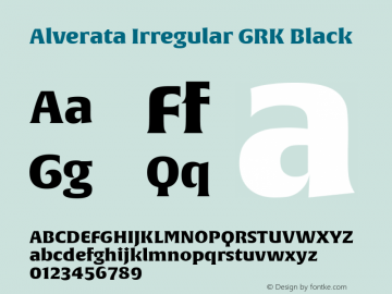 Alverata Irregular GRK Black Version 1.001图片样张