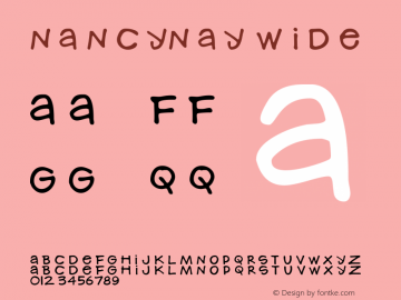 NancyNay Wide Macromedia Fontographer 4.1 11/4/2000图片样张