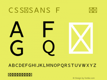 CSS-SANS Firefox30 Version 1.000;PS 001.000;hotconv 1.0.70;makeotf.lib2.5.58329 Font Sample