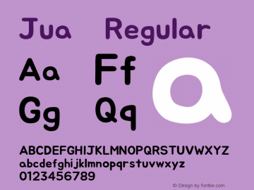 Jua Regular Version 1.00 Font Sample