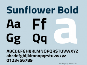 Sunflower Bold Version 1.00 Font Sample