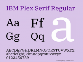 IBM Plex Serif Version 2.1图片样张