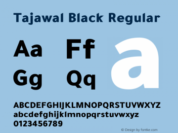 Tajawal Black Version 1.700 Font Sample