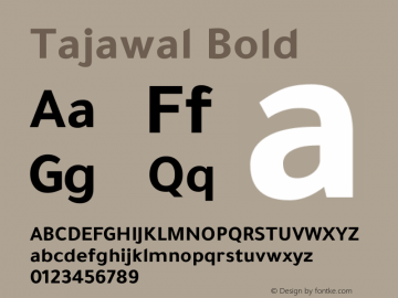Tajawal-Bold Version 1.700 Font Sample