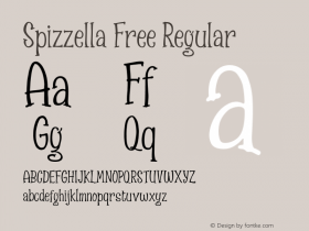 Spizzella Free Version 1.000 Font Sample