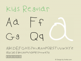 Kids Regular Version 001.001 Font Sample