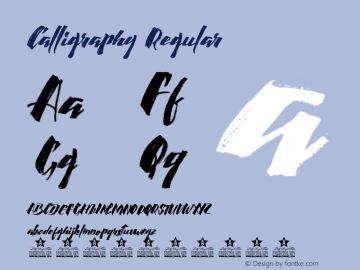 Calligraphy Version 1.000 Font Sample