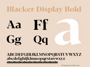 Blacker Display Bold Version 1.000图片样张