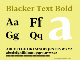 Blacker Text Bold Version 1.000图片样张