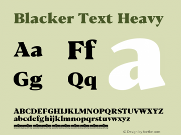 Blacker Text Heavy Version 1.000图片样张