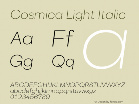 CosmicaLightItalic-Regular 18.010 | wf-rip DC20180210图片样张