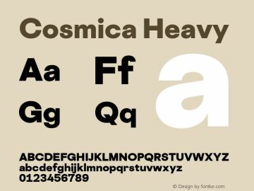 CosmicaHeavy-Regular 18.026 | wf-rip DC20180210 Font Sample