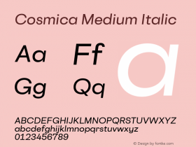 CosmicaMediumItalic-Regular 18.010 | wf-rip DC20180210图片样张