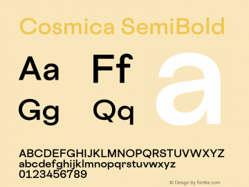 CosmicaSemiBold-Regular 18.010 | wf-rip DC20180210 Font Sample