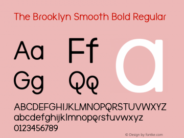 The Brooklyn Smooth Bold Version 1.000图片样张