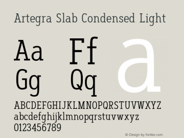 ArtegraSlabCnLight Version 1.000图片样张
