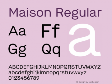 Maison-Regular Version 2.1 | wf-rip DC20180410图片样张