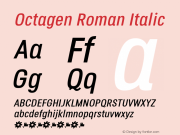 Octagen Roman Italic Version 1.182图片样张