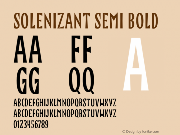 Solenizant-SemiBold Version 1.0 | wf-rip DC20170715 Font Sample