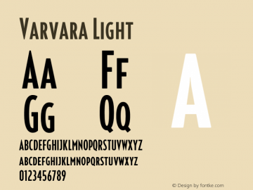 Varvara-Light Version 1.000;com.myfonts.easy.tegetype.varvara.light.wfkit2.version.4JuU图片样张