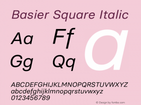 Basier Square Regular Italic Version 1.000;PS 001.000;hotconv 1.0.88;makeotf.lib2.5.64775图片样张