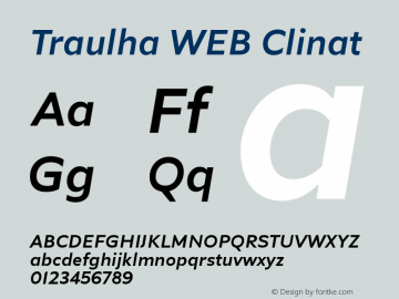 TraulhaWEB-Clinat Version 5.1 | wf-rip DC20180410 Font Sample