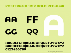 Posterama 1919 Bold Version 1.00 Font Sample