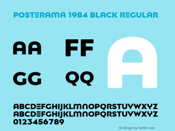 Posterama 1984 Black Version 1.00 Font Sample
