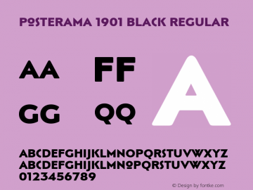 Posterama 1901 Black Version 1.00 Font Sample
