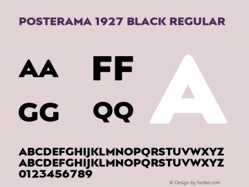 Posterama 1927 Black Version 1.00 Font Sample