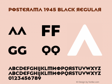 Posterama 1945 Black Version 1.00 Font Sample