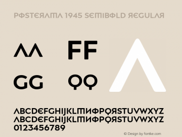 Posterama 1945 SemiBold Version 1.00 Font Sample