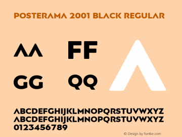 Posterama 2001 Black Version 1.00 Font Sample