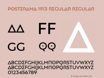 Posterama 1913 Regular Version 1.00 Font Sample