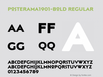 Posterama1901-Bold Version 1.00 Font Sample