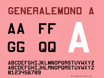 GeneraleMonoA Version 001.500 Font Sample