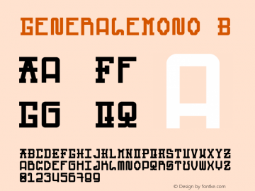 GeneraleMonoB Version 001.500 Font Sample