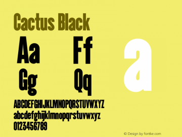 Cactus-Black  Font Sample