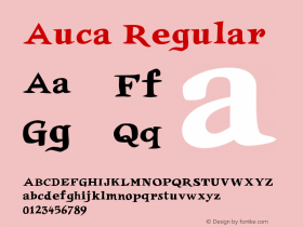 Auca Version 001.000 Font Sample