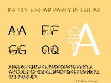 Ks Ice Cream Party Regular Version 001.002 Font Sample
