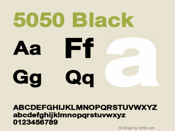 5050 Black Version 1.000;PS 001.001;hotconv 1.0.56 Font Sample