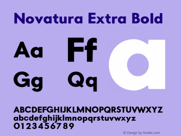 Novatura-ExtraBold Version 1.002;PS 001.001;hotconv 1.0.56图片样张
