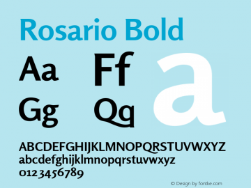 Rosario Bold 001.000 Font Sample