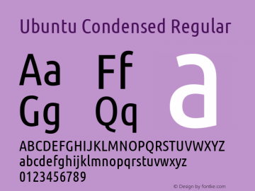 Ubuntu Condensed Regular Version 0.80图片样张